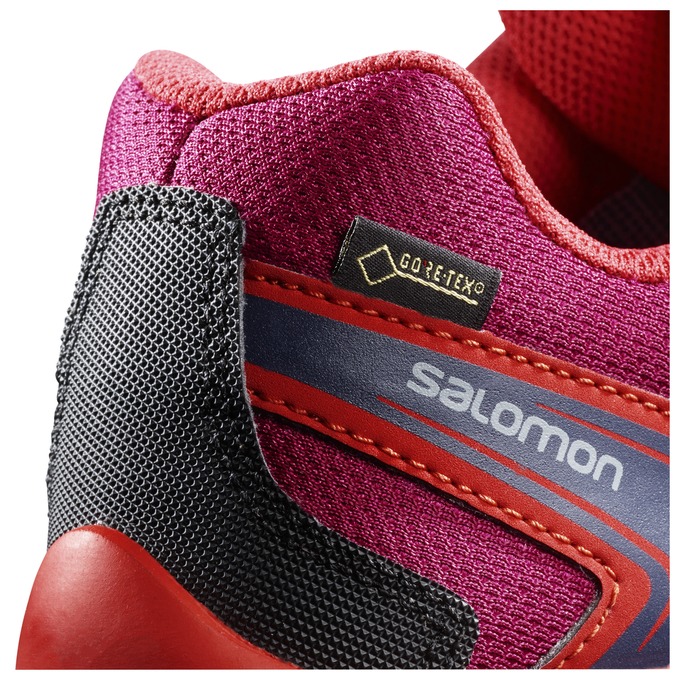 Purple / Orange Kids' Salomon X-ULTRA GTX J Hiking Shoes | 365-XZBOTU