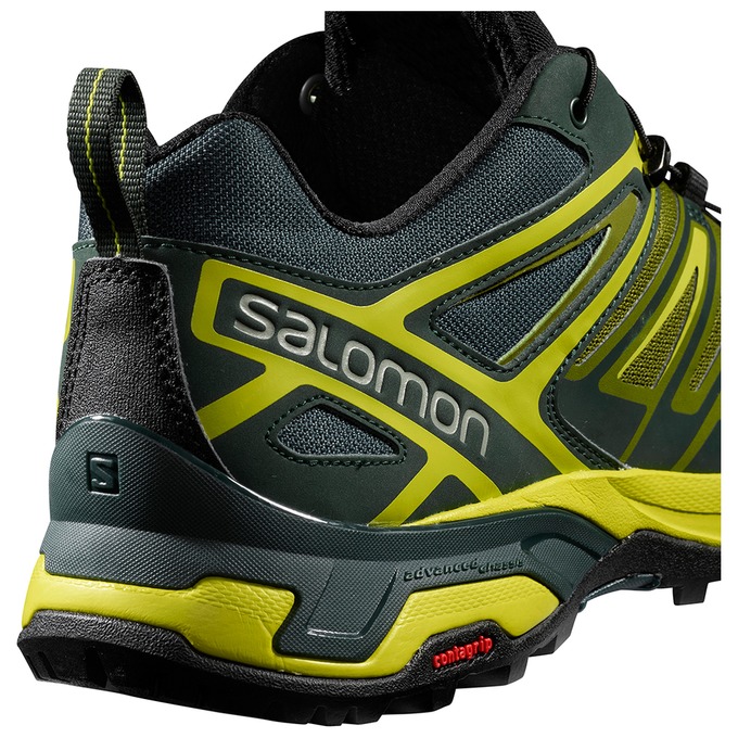 Silver / Black Men's Salomon X ULTRA 3 Hiking Shoes | 307-IRUZWC