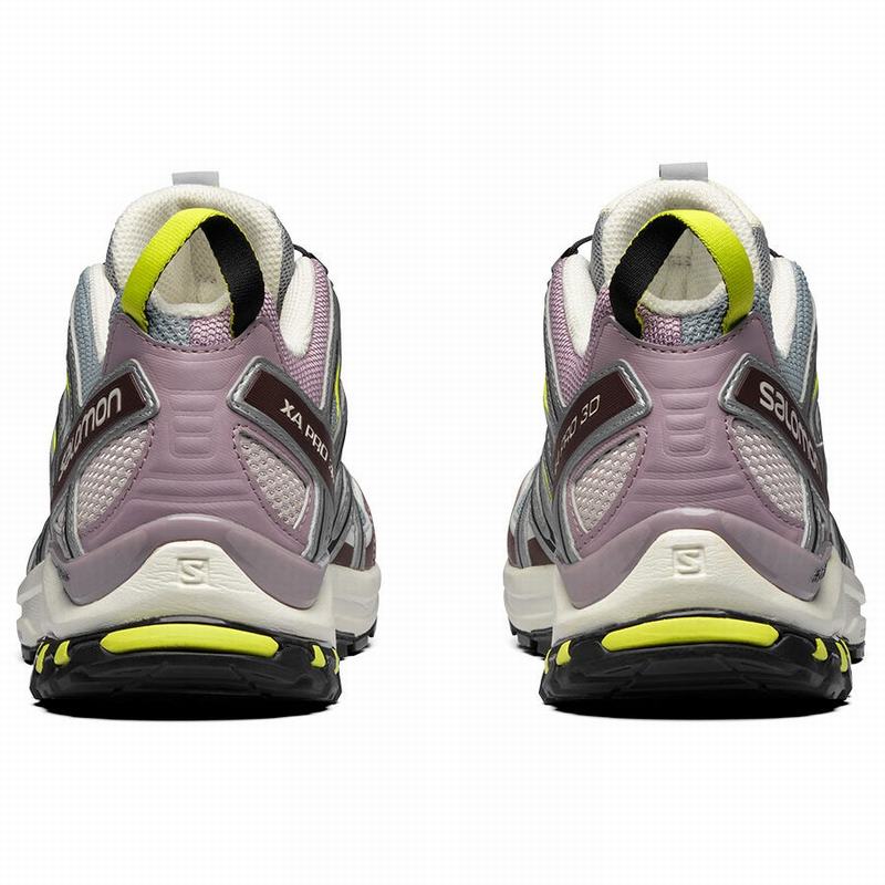 Silver / Light Green Men's Salomon XA PRO 3D Trail Running Shoes | 215-MEGROI
