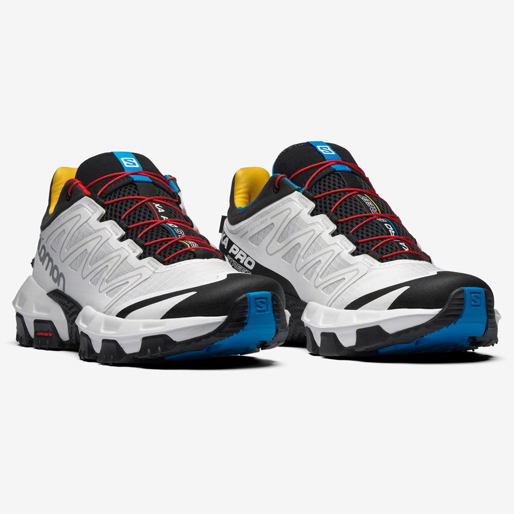 White / Black / Red Men's Salomon XA PRO STREET Sneakers | 362-ZHILCG