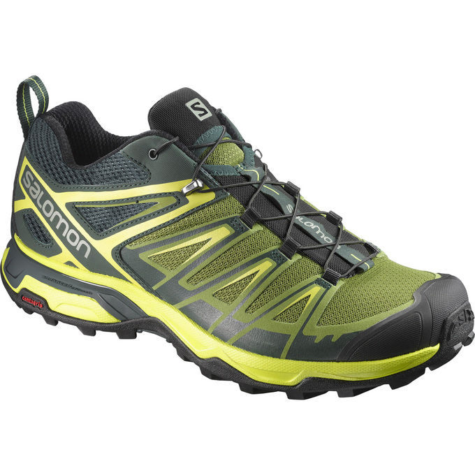 Yellow / Black Men\'s Salomon X ULTRA 3 Hiking Shoes | 674-AODZJW