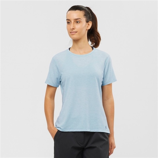 Ashley Blue Women's Salomon ESSENTIAL TENCEL T Shirts | 419-KVAFHR