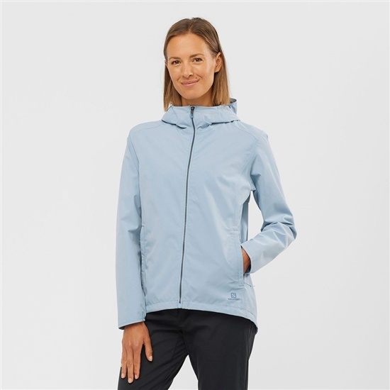 Ashley Blue Women's Salomon ESSENTIAL WATERPROOF 2L Jackets | 295-IQONFE