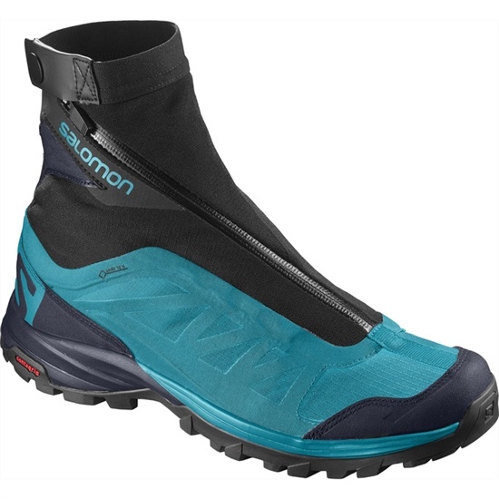 Black / Blue Women's Salomon OUTPATH PRO GTX W Hiking Shoes | 623-FKDINT