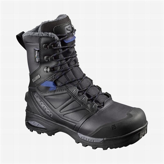 Black / Blue Women's Salomon TOUNDRA PRO CLIMASALOMON WATERPROOF Winter Boots | 912-MGTWYP