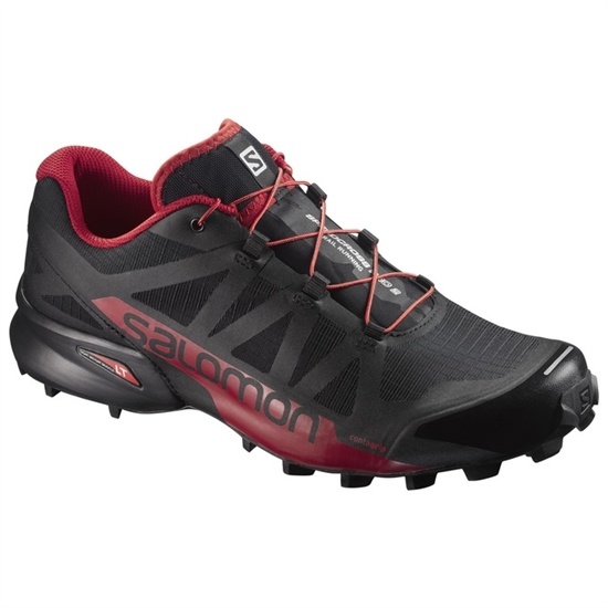 Black / Burgundy Men's Salomon SPEEDCROSS PRO 2 Trail Running Shoes | 984-GNBKIR