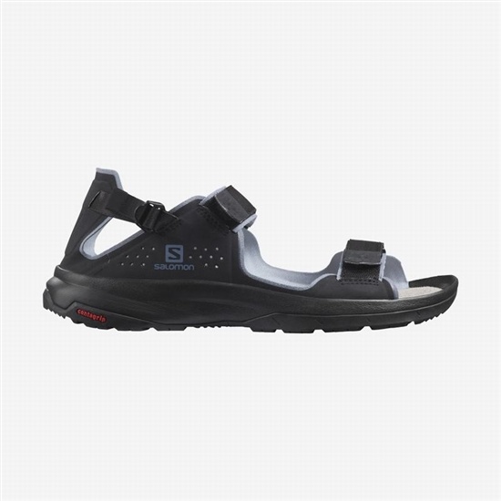 Black / Grey Women's Salomon TECH FEEL Sandals | 584-VMPDIW