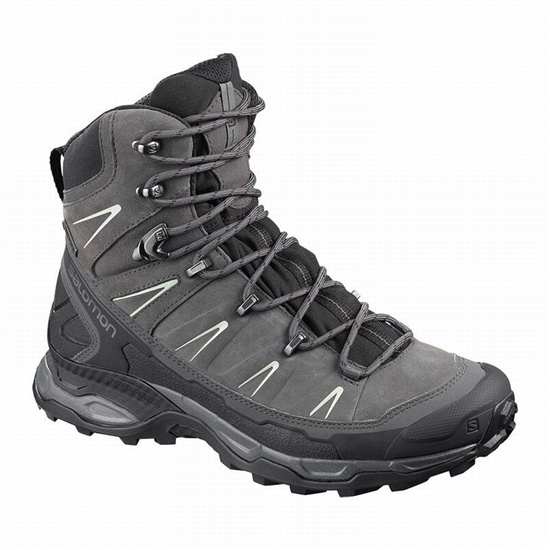 Black / Grey Women's Salomon X ULTRA TREK GORE-TEX Hiking Boots | 365-ZESVNO