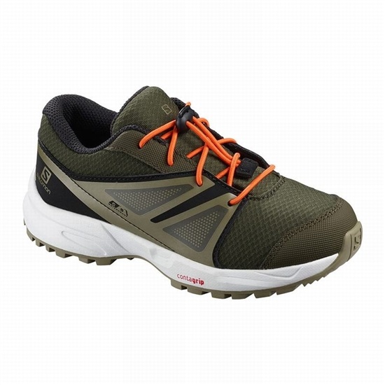Black Kids' Salomon SENSE CLIMASALOMON WATERPROOF Running Shoes | 273-TPNQZF