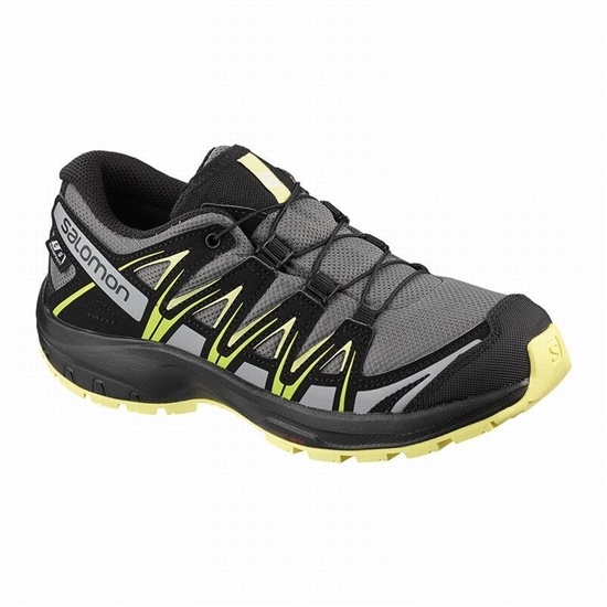 Black Kids' Salomon XA PRO 3D CLIMASALOMON WATERPROOF Trail Running Shoes | 721-NPZAYR