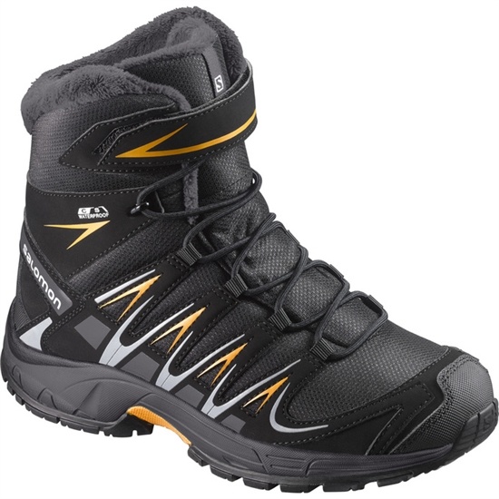 Black Kids' Salomon XA PRO 3D TS CSWP K Wind Breakers Winter Boots | 175-BNZSCU