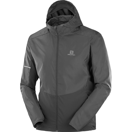 Black Men's Salomon AGILE FZ M Jackets | 039-CVZQHO