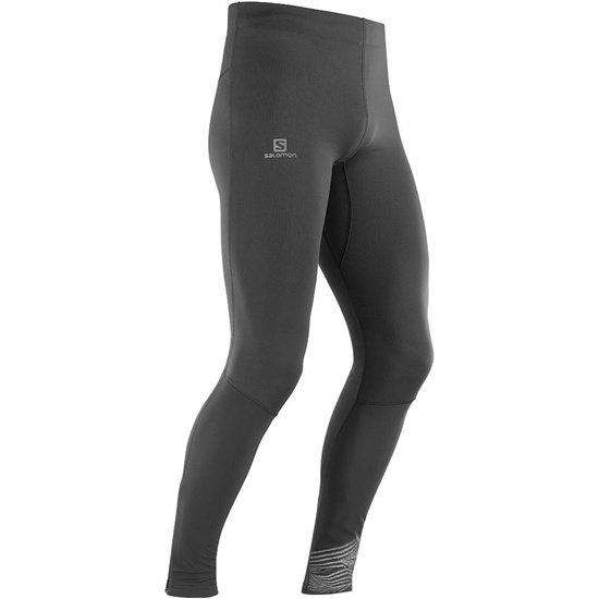 Black Men's Salomon AGILE LONG M Tights | 501-DQKAPG
