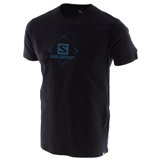 Black Men's Salomon BOXED IN SS M T Shirts | 976-LYBVDJ