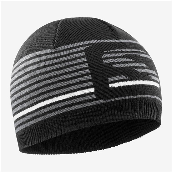 Black Men's Salomon FLATSPIN Beanie | 613-WBLRFU