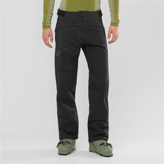 Black Men's Salomon OUTPEAK 3L LIGHT SHELL M Ski Pants | 371-GOHUYE