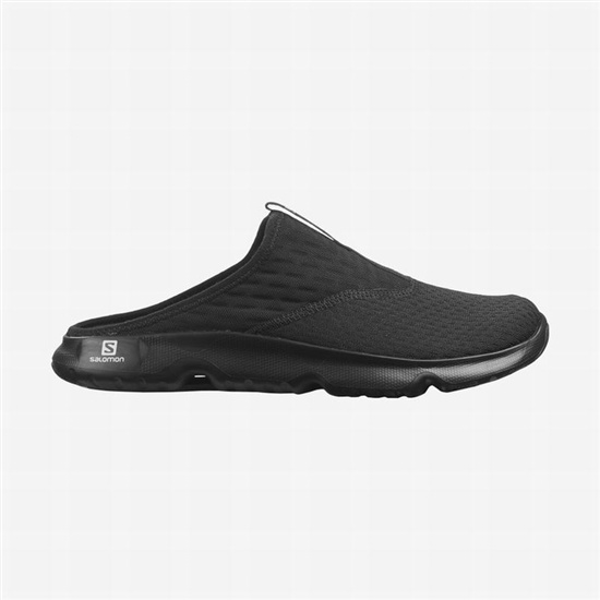 Black Men's Salomon REELAX SLIDE 5.0 Sandals | 340-NIMDAK