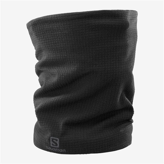 Black Men's Salomon RS WARM TUBE Headwear | 476-ZFQGUC