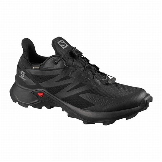 Black Men's Salomon SUPERCROSS BLAST GTX Trail Running Shoes | 271-BDTKCO