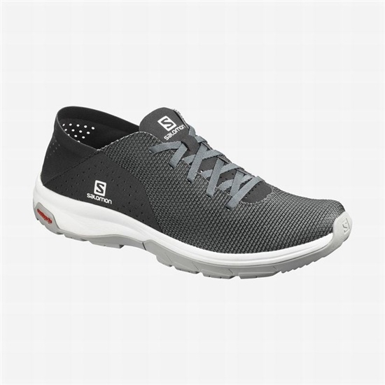 Black Men's Salomon TECH LITE Slippers | 914-EYZFOD