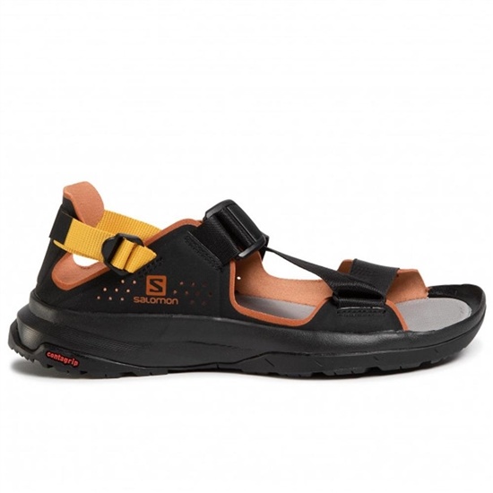 Black Men's Salomon TECH Sandals | 429-PNBDTW