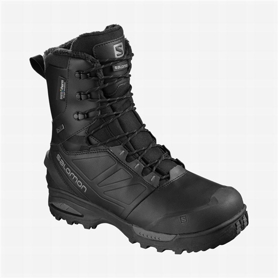 Black Men's Salomon TOUNDRA PRO CLIMASALOMON WATERPROOF Winter Boots | 750-XOYHVA