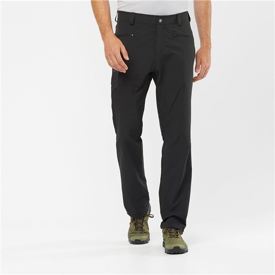 Black Men's Salomon WAYFARER ALL SEASON STRAIGHT M Pants | 136-IKFRZJ