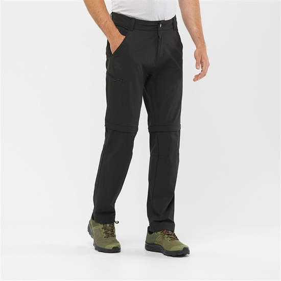 Black Men's Salomon WAYFARER ZIP OFF M Pants | 207-PLUVZE