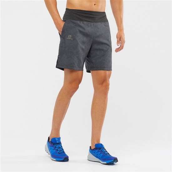 Black Men's Salomon XA 7 M Shorts | 243-QVGYCK