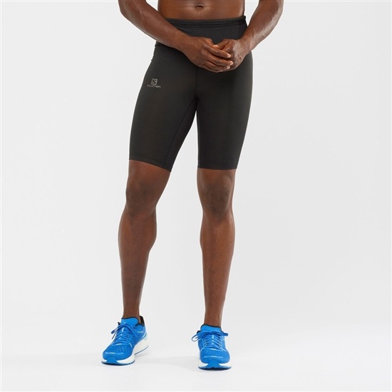 Black Men's Salomon XA HALF M Tights | 217-JESGIY