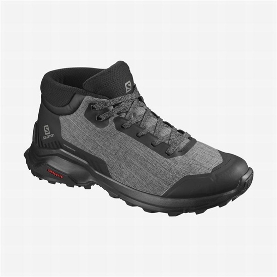 Black Men's Salomon X REVEAL CHUKKA CLIMASALOMON WATERPROOF Winter Boots | 735-YGQPBO