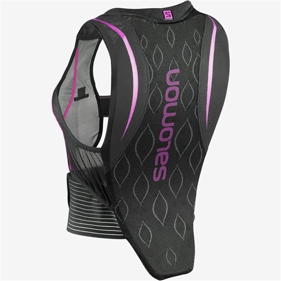Black / Purple Women's Salomon FLEXCELL BACK PROTECTION Packs | 860-FOQTKJ