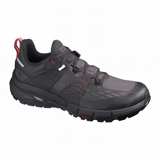 Black / Red Men's Salomon ODYSSEY GTX Hiking Shoes | 167-KVMJPN