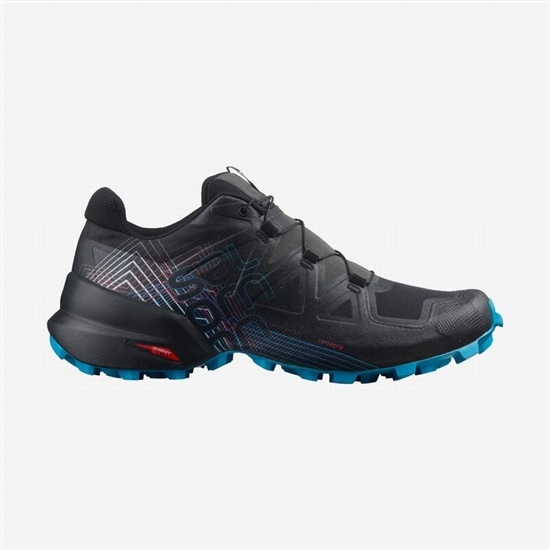 Black / Red Men's Salomon Trail Running Shoes | 723-SPMOVN