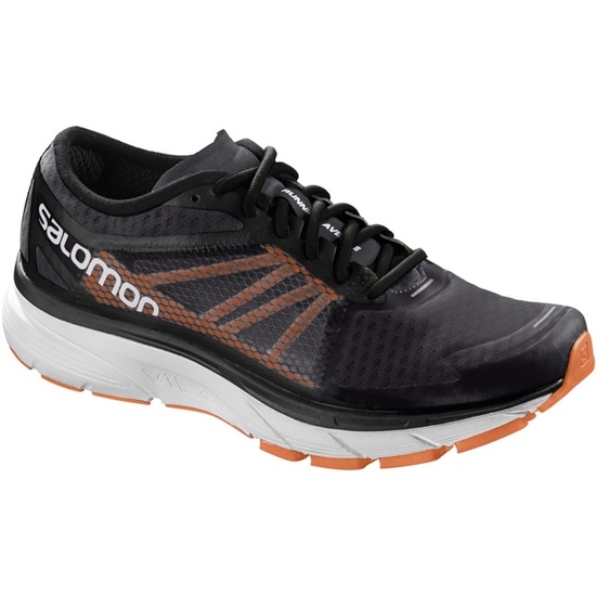 Black / White Men's Salomon SONIC RA Running Shoes | 453-DBTRFM