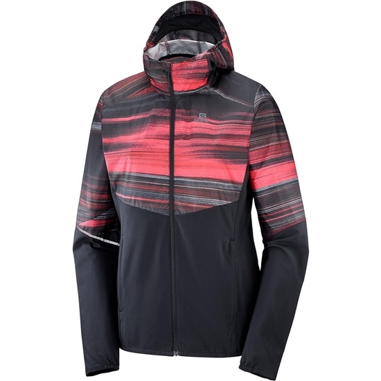 Black Women's Salomon AGILE FZ HOODIE W Jackets | 748-YEVOIN