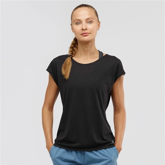 Black Women's Salomon COMET SHAPED W Tank | 347-XOYDQI