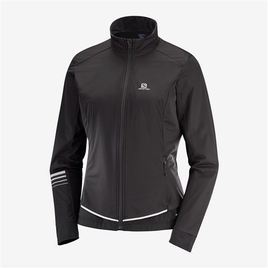 Black Women's Salomon LIGHTNING LIGHTSHELL JKT W Waterproof Jackets | 189-FVJGYB