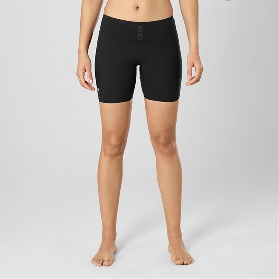 Black Women's Salomon S/LAB SUPPORT HALF Tights | 413-SLIEXO