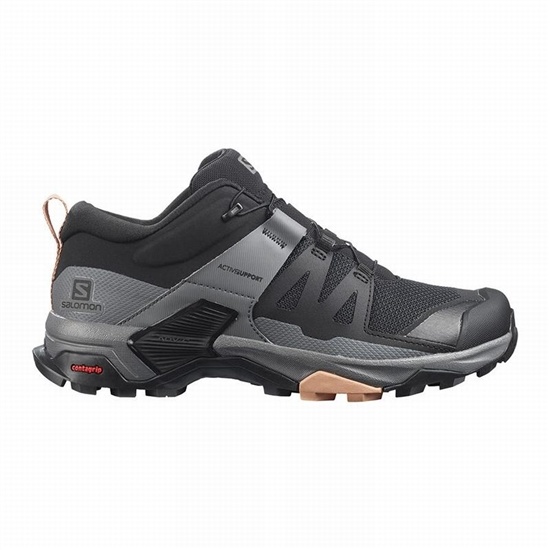 Black Women's Salomon X ULTRA 4 Hiking Shoes | 083-EMDNPH