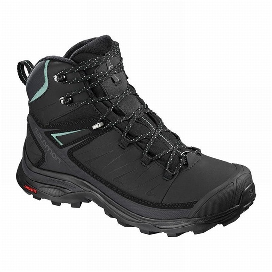 Black Women's Salomon X ULTRA MID CS WP W Winter Boots | 169-MQTYXN
