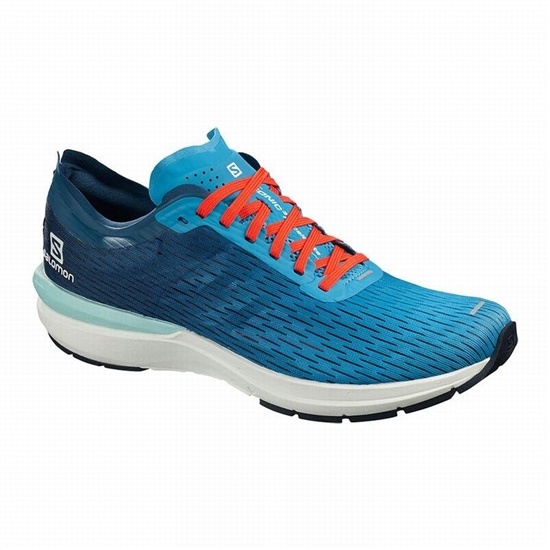 Blue / Navy Men's Salomon SONIC 3 ACCELERATE Running Shoes | 759-FAJOGN