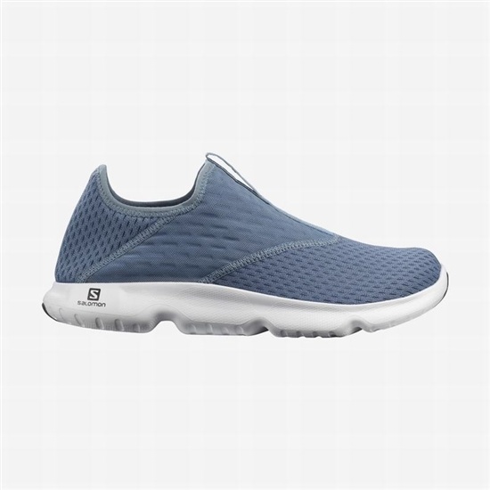 Blue / White Men's Salomon REELAX MOC 5.0 Slippers | 382-MIPACY
