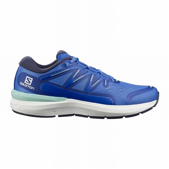 Blue / White Men's Salomon SONIC 4 CONFIDENCE Road Running Shoes | 083-RGHAPT
