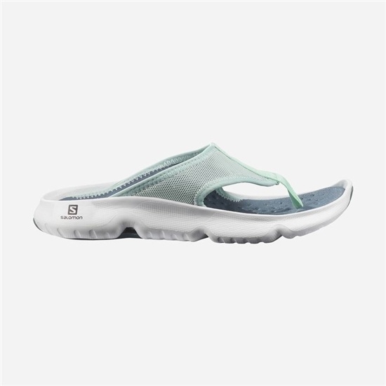 Blue / White Women's Salomon REELAX BREAK 5.0 Flip Flops | 937-MRSJTG