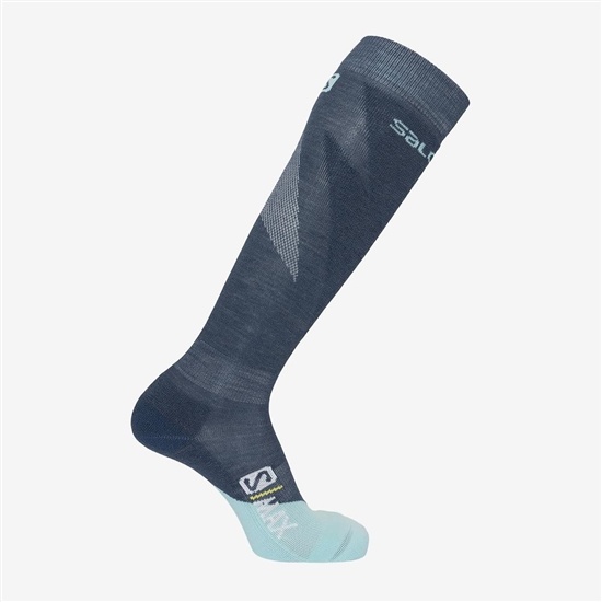 Blue Women's Salomon S MAX W Socks | 145-WCUKHP