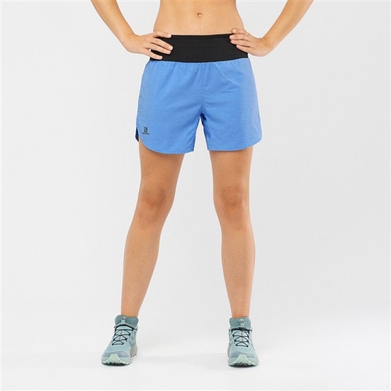 Blue Women's Salomon XA 2IN1 Shorts | 106-PZFJYL