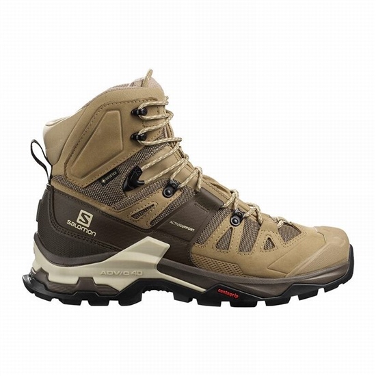 Brown Men's Salomon QUEST 4 GORE-TEX Hiking Boots | 285-GDTVQL
