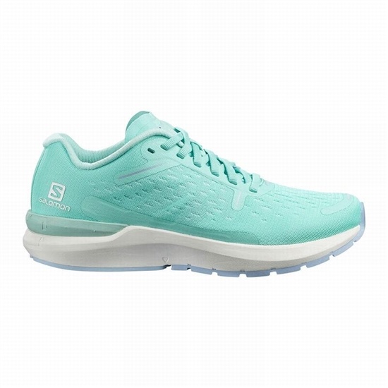 Brown Turquoise / White Women's Salomon SONIC 4 BALANCE Road Running Shoes | 957-EIUSNA