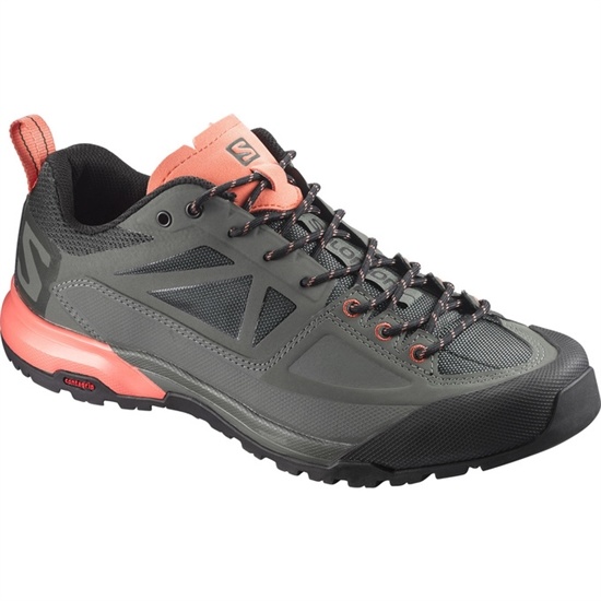 Coral Grey Black Men's Salomon X ALP SPRY W Hiking Boots | 163-XRQTDU